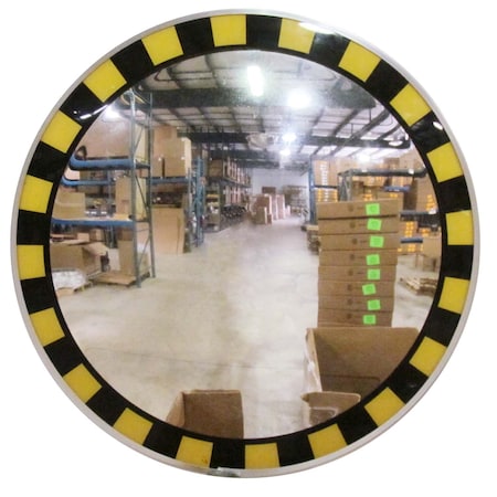 Se-Kure Convex Safety Mirror, Acrylic, 18 in, Preasure Treated Hardboard, Circular SCVI-18Z-SB